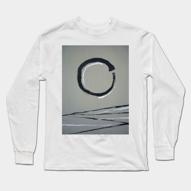 Grey Abstract 1 Long Sleeve T-Shirt by Jonesyinc